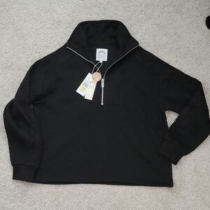 C.C Classic Black Quarter-Zip Sweater